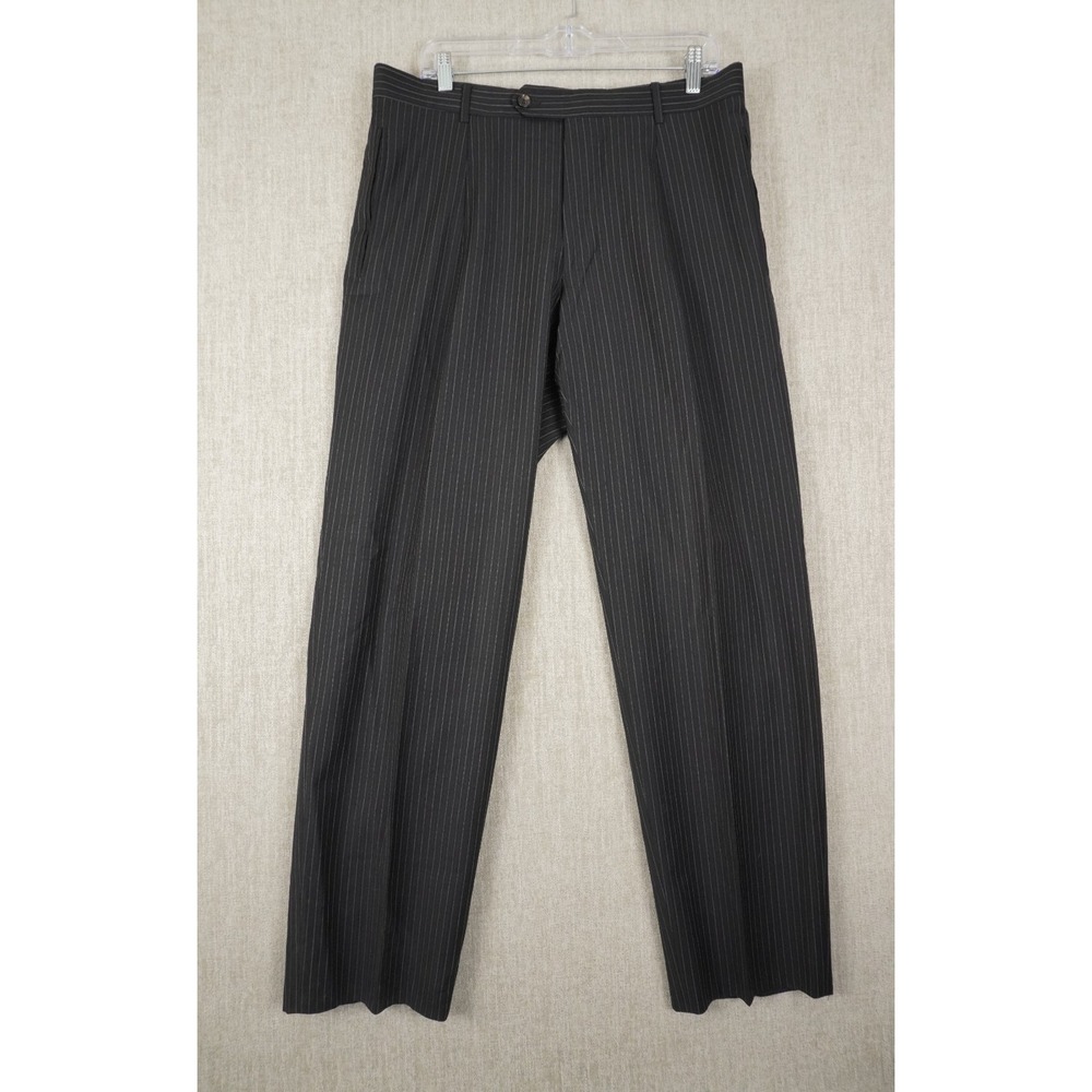 Vtg Boss Hugo Boss Trousers Mens 34x31 Einstein 100% Wool Pleated Preppy